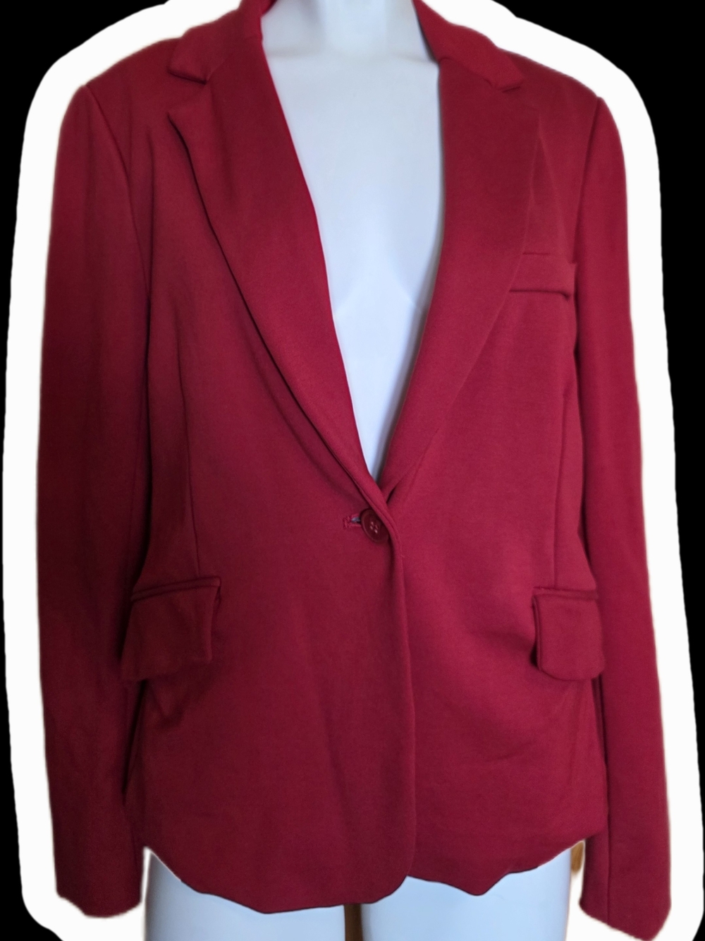 Dalia Red Single-Button Blazer